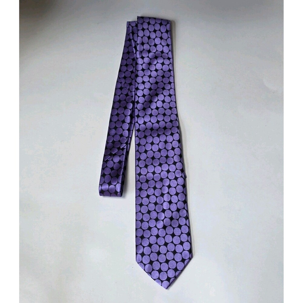 Ted Baker London 100% Silk Tie Purple/Black Classic 60 x 3 1/4 inches